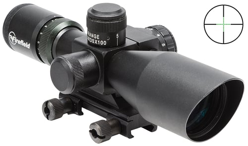 Firefield FF13011 2.5-10x40mm with Red Laser Obj 34.86-11.53 ft @ 100 yds FOV 30mm Tube Black Illuminated Mil-Dot