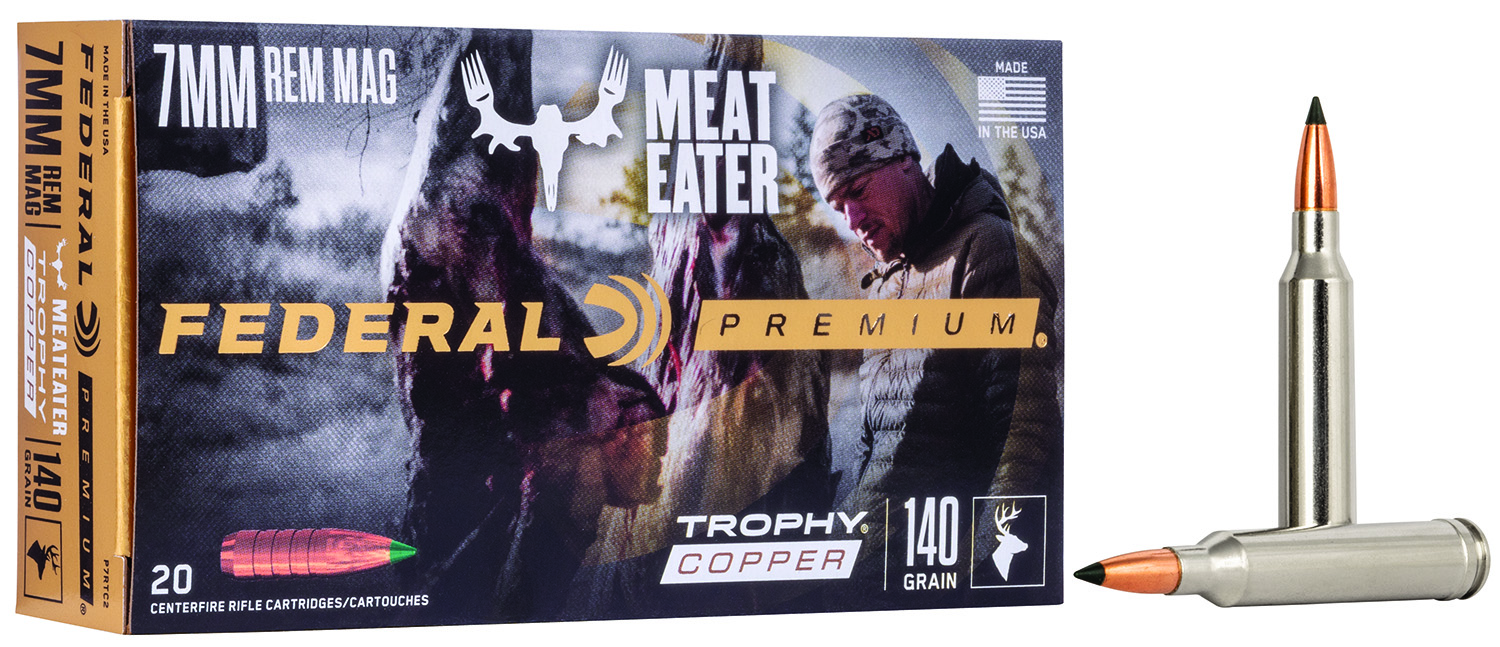 Federal P7RTC2 Premium Trophy Copper Rifle Ammo 7MM REM MAG