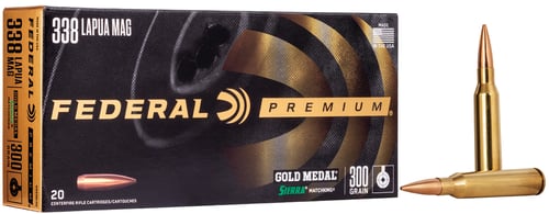 FEDERAL GOLD MEDAL 338 LAPUA MAG 300GR MATCH 20RD 10BX/CS