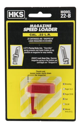 MAG SPDLDR 22LRMagazine Speedloader Loads .22 Cal. Long Rifle Browning Buck Mark, Challenger II- Colt - Ruger 2245 - High Standard - Mitchell Arms