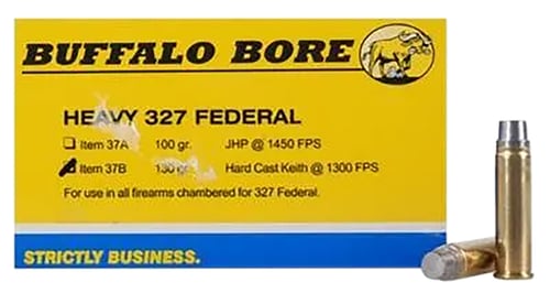 Buffalo Bore Ammunition 37B20 Heavy Strictly Business 327 Federal Mag 130 gr Hard Cast 20 Per Box/ 12 Case