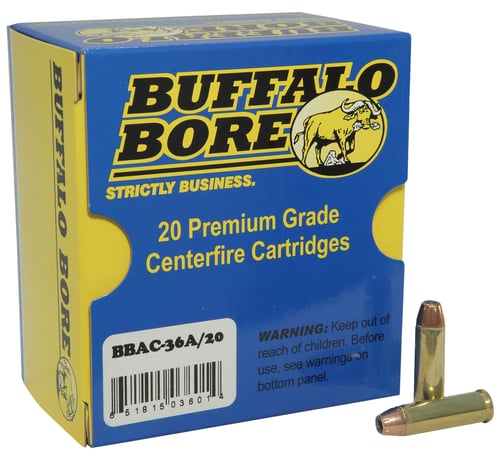 Buffalo Bore Ammunition 17A20 Heavy Strictly Business 35 Rem 220 gr Semi Jacketed Flat Point 20 Per Box/ 12 Case