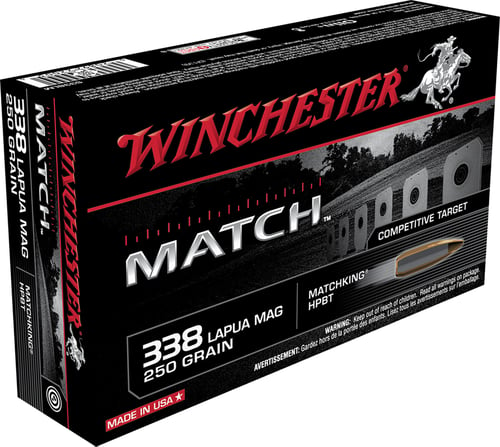 WINCHESTER SUPREME 338LAPUA MG 250G SIERRA MATCH 20RD 10BX/CS