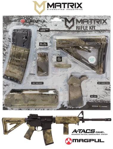 Matrix Diversified Ind MAGMIL01HD Magpul Carbine Accessory Kit  AR-15 A-TACS AU Ambidextrous