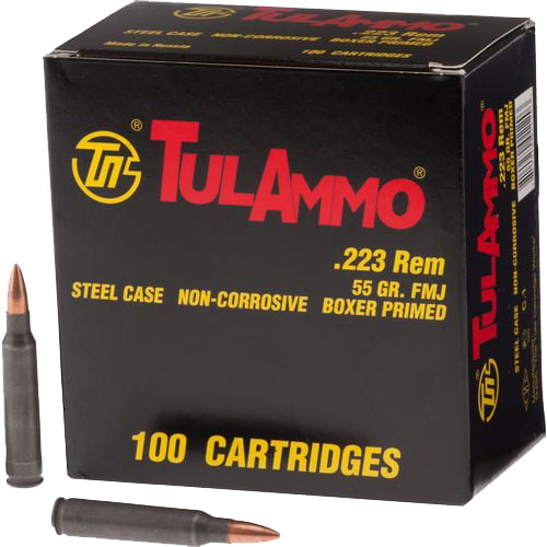 Tulammo TA223100 Rifle  223 Rem 55 gr Full Metal Jacket (FMJ) 100 Bx/ 10 Cs