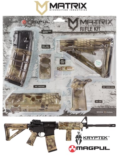 Matrix Diversified Ind MAGMIL41HL Magpul Carbine Accessory Kit  AR-15 Kryptek Highlander Ambidextrous