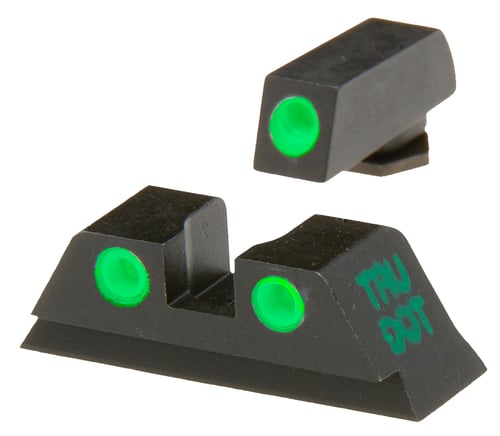 Meprolight USA 102203131 Tru-Dot Sight Set Fixed Green Tritium Front & Rear/ Black Frame Compatible w/Glock 42 Front Post/Rear Dovetail Mount
