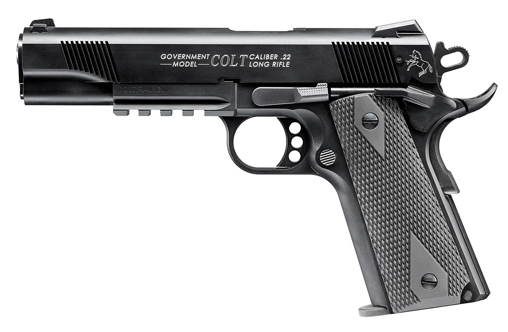 WALTHER COLT 1911 RAILGUN .22LR AS 12SH BLUED