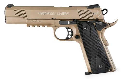Walther Colt 1911 Pistol  <br>  22 LR. FDE 12 rd. Rail