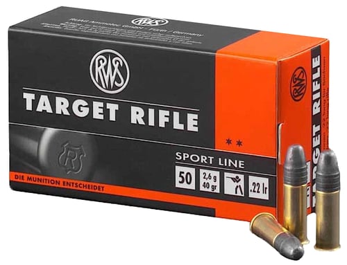 RWS/Umarex 2132478 Target Rifle Sport Line 22 LR 40 gr Lead Round Nose 50 Per Box/ 100 Case