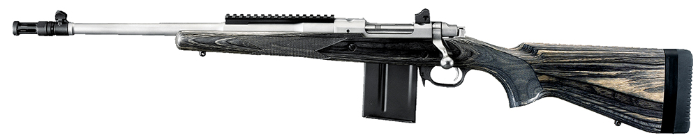 RUGER M77-LGS GUNSITE SCOUT LH RIFLE .308 10-SHOT