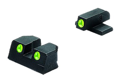 Meprolight USA 101103101 Tru-Dot  Black | Green Tritium Front Sight Green Tritium Rear Sight Set