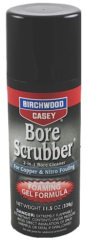 BORE SCRUBBER FOAMING GEL 11.5OZ AEROSOLBore Scrubber 2-In-1 Cleaner 11.5 Fl. Oz. - Foaming Gel - Safely Removes All Types Of Fouling - Solvent clings to and penetrates neglected or fouled bores - Contains no highly toxic ingredients and is safe for use on steeltains no highly toxic ingredients and is safe for use on steel
