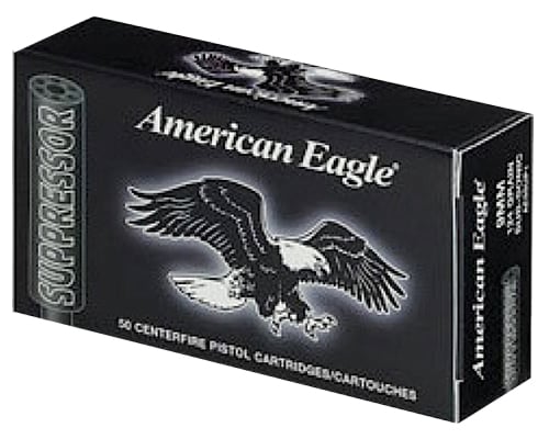 Federal AE45SUP1 American Eagle Suppressor 
45 Automatic Colt Pistol (ACP) 230 GR Full Metal Jacket 50 Bx/ 10 Cs