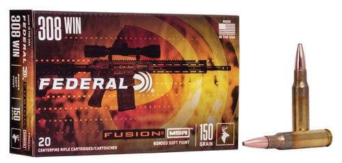 Fusion F308MSR1 Rifle Ammo 308 WIN 150 Grains, 2770 fps, 20, Boxed