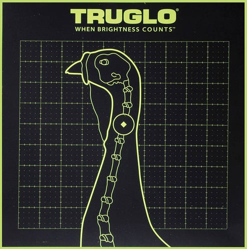TruGlo TG12A6 Tru-See Turkey Target Black/Green Self-Adhesive Heavy Paper Impact Enhancement Fluorescent Green 6 Pack Includes Pasters