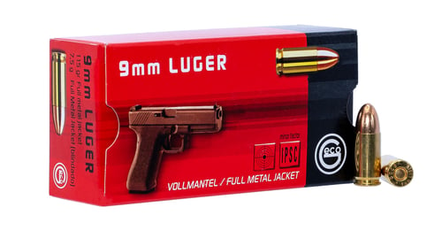 220240050 Pistol Geco 
9mm 115 GR Full Metal Jacket 50 Bx/ 20 Cs
