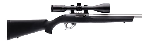 Hogue 22000 OverMolded Rifle Stock Aluminum Pillar Bedded Black Synthetic for Ruger 10/22