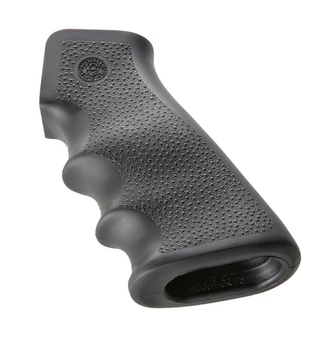 Hogue 15000 OverMolded Grip Black Rubber with Finger Grooves for AR-15, M16