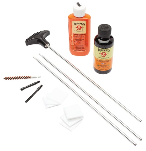 RIFLE 30 CAL CLEANING KIT CLAMRifle Cleaning Kit - Clamshell.30, 30-06, 30-30, .303, .308, .32, 8mm Contains:2 oz No. 9 Solvent, 2.25 oz Lubricating Oil, patches, aluminum cleaning rod, & brushrush