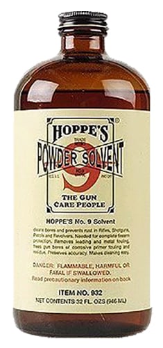 Hoppes 932 No. 9 Bore Cleaner Removes Carbon Powder & Lead Fouling Child Proof Cap  1 Quart (32 oz.) Bottle