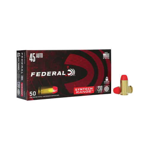FEDERAL AE 45 ACP 230GR TOTAL SYNTHETIC JACKET 50RD 10BX/CS