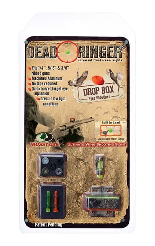 Dead Ringer DR4478 Drop Box  Green, Orange Lexan Front Black Rear Mossy Oak Duck Blind for Shotgun