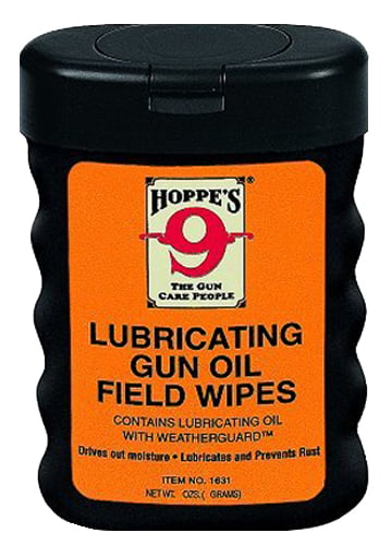 Hoppes 1631 Lubricating Gun Oil Field Wipes Pre-Moistened With Hoppes No. 9 Oil 3