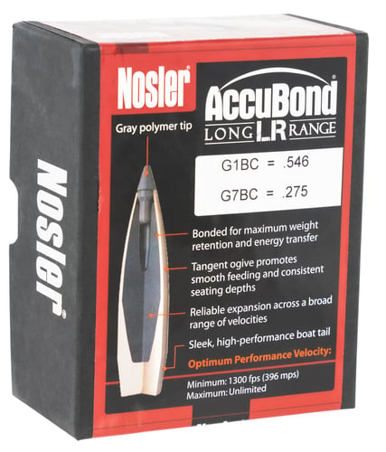 Nosler 58734 AccuBond Long Range 7mm .284 150 gr Spitzer Point/ 100 Per Box