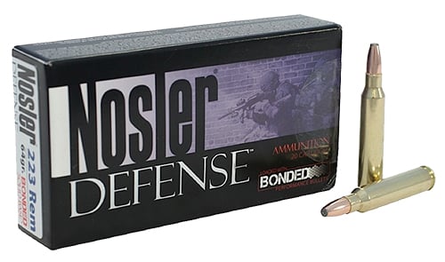 Nosler 39674 Defense Handgun 223 Rem 64 gr Bonded Solid Base (BSB) 20 Per Box/ 20 Cs