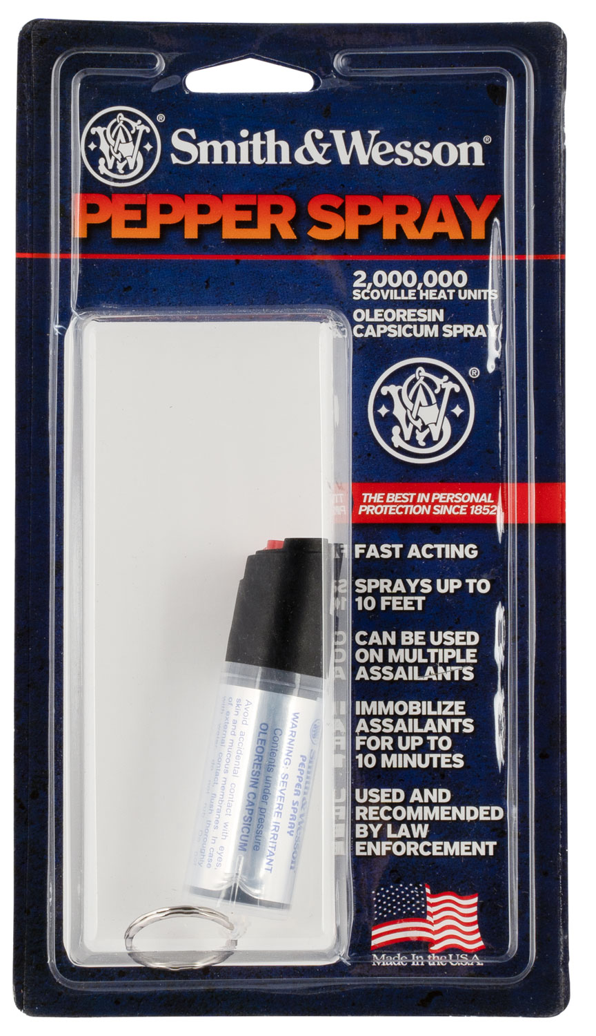 S&W Pepper Spray 1201 Pepper Spray  OC Pepper Range 10 ft 0.50 oz Clear Includes Keycap