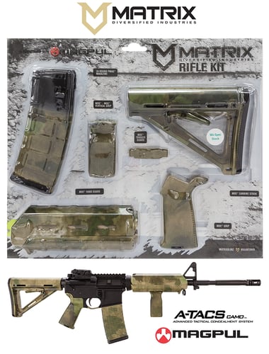 MDI MAGMIL24-FG A-TACS FG Camo Magpul MOE Kit Poly AR-15
