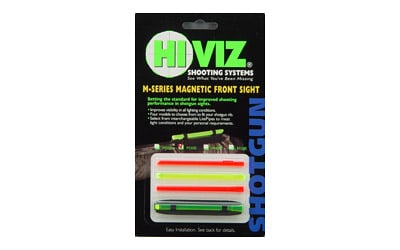 HiViz M300 M-Series Magnetic Front Sight  Black | Green with Red Center Fiber Optic Front Sight