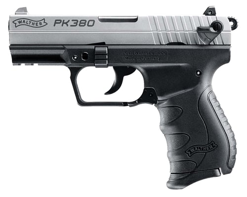 Walther PK380 Pistol  <br>  380 ACP 3.66 in. Nickel 8 rd.