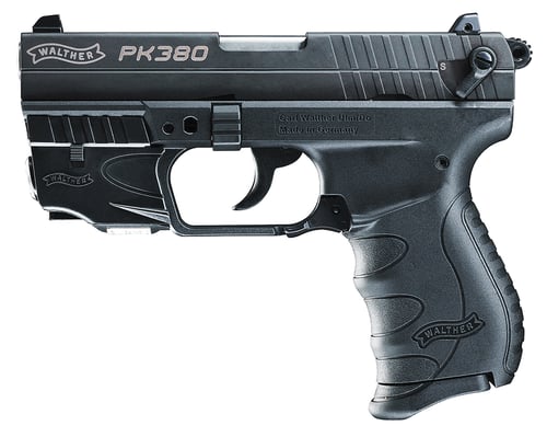 Walther PK380 Pistol  <br>  380 ACP 3.66 in. Black 8 rd. Laser
