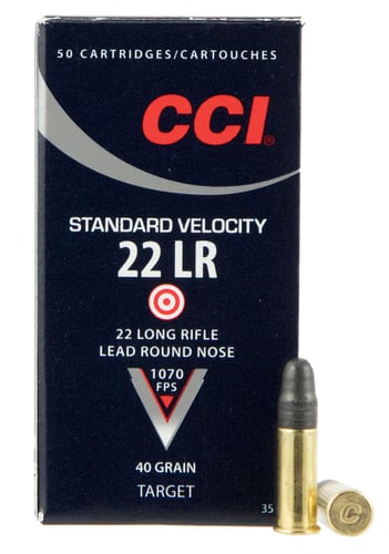CCI 0035 Standard Velocity  22 LR 40 gr Lead Round Nose 50 Per Box/ 100 Case