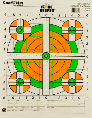 Champion VisicolorTargets Trgt, Visicolor 8" 10/Pk