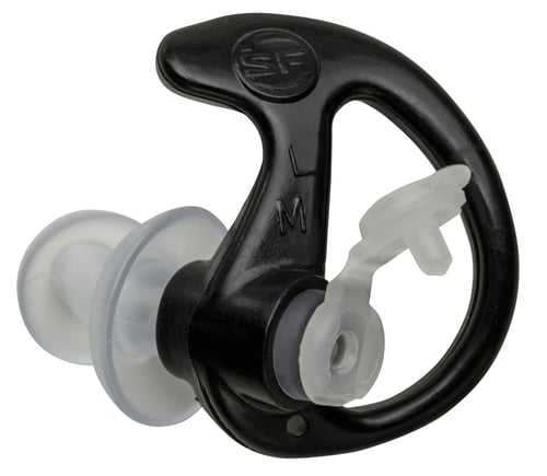 31516 SONIC DEFENDER MED 1PR BLKEP3 Sonic Defenders 1 pair - Medium - Black - 24dB NRR with attached stopper plugs inserted - 2-Flange earplug - Lowers dangerous levels above 85dB - Low-profile design allows for use with hats, headphones, mask, or while using a phonee design allows for use with hats, headphones, mask, or while using a phone
