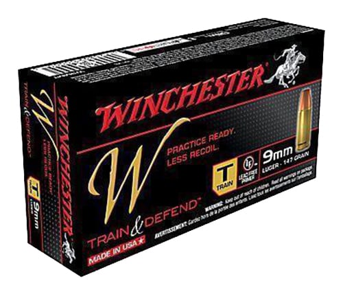 Winchester W9MMT W Train & Defend Pistol Ammo 9MM, FMJ, 147 Gr, 950