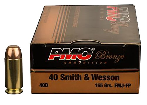 PMC 40DBP Bronze Battle Pack 40 S&W 165 gr Full Metal Jacket 300 Per Box/ 3 Case