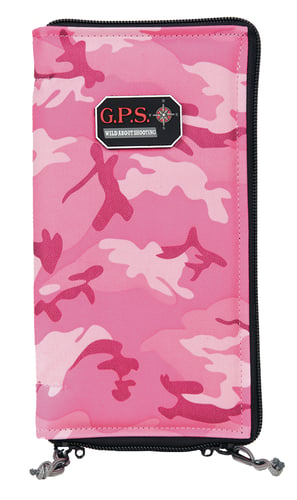 G*Outdoors 1265PSPK Pistol Sleeve  Large Pink Camo Nylon with Lockable Zippers & Thin Design Holds 1 Handgun