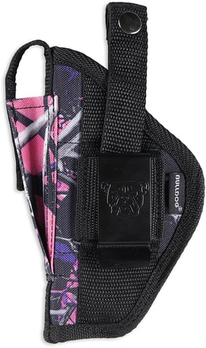 Bulldog FSN24MDG Extreme  OWB Muddy Girl Camo Nylon Belt Loop/Clip Fits S&W J Frame Fits 2-2.50