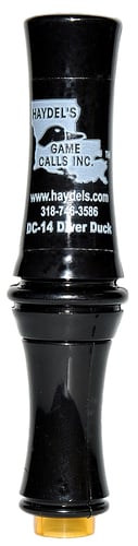 Haydels Game Calls DC14 Diver Duck  Open Call Attracts Ducks Black Acrylic