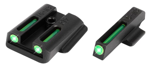 TruGlo TG131RT2 TFO  Black | Green Tritium & Fiber Optic Front Sight Green Tritium & Fiber Optic Rear Sight
