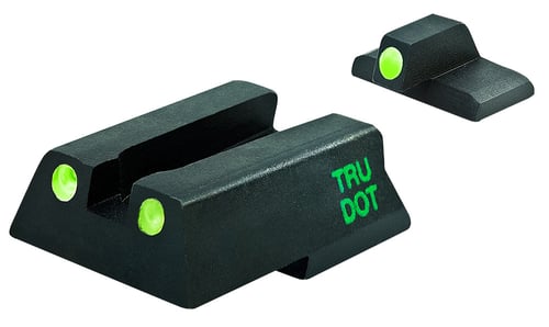Meprolight USA 115453101 Tru-Dot  Black | Green Tritium Front Sight Green Tritium Rear Sight Set