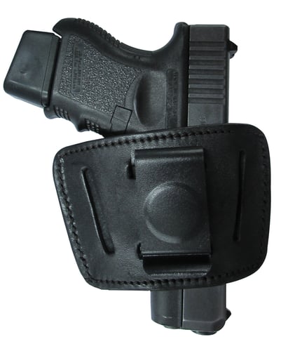 Tagua IWH003 2 in 1  IWB/OWB, Size Large, Black Leather, Compatible w/Springfield XD, Glock, Sig, Belt Slide Mount, Ambidextrous