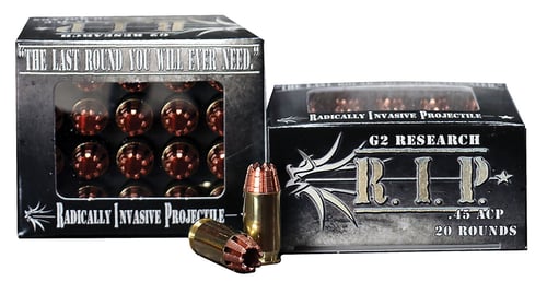 G2 Research G00002 R.I.P  45 ACP 162 gr Fracturing Hollow Point 20 Per Box/ 25 Case