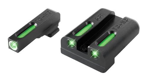 Truglo TG13SG1A Brite-Site TFX Day/Night Sights Sig Sauer #8 Tritium/Fiber Optic Green w/White Outline Front Green Rear Black