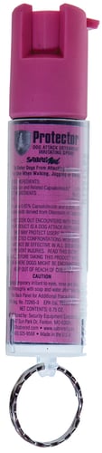 Sabre SRPNBCPKR02 Dog Spray  Capsaicin Range 12 ft 0.75 oz Pink Includes Key Ring