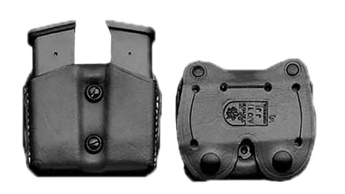 DeSantis Gunhide A01BJJJZ0 Double Mag Pouch  Black Leather Snap Belts 1.75